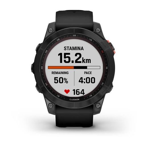 GARMIN FENIX 7 SOLAR GRAY/ BLACK SILICONE BAND - 010-02540-11 - FENIX 7 - ZNAČKY