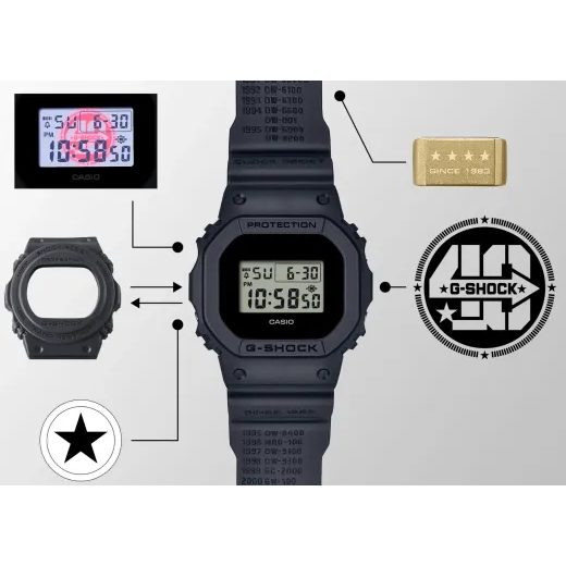 CASIO G-SHOCK DWE-5657RE-1ER 40TH ANNIVERSARY REMASTER BLACK - G-SHOCK - ZNAČKY