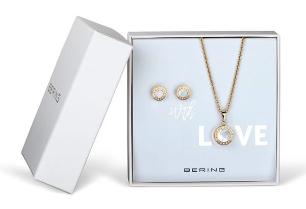 Dárková sada náhrdelník + naušnice Bering WithLove-Set-G