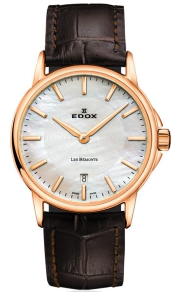 EDOX Les Bémonts Slim Line Date Quartz 57001-37R-NAIR