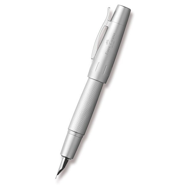 Plnicí pero Faber-Castell E-motion Pure Silver 0021/14867 - hrot M (střední)