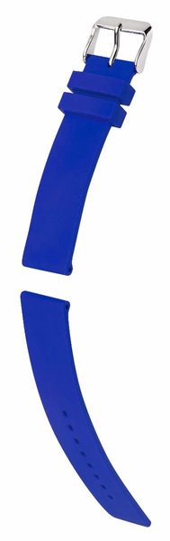 Řemínek Hirsch Carneval (NO QR) - modrý - 18 mm - M – Střední délka - 18 mm - Stříbrná