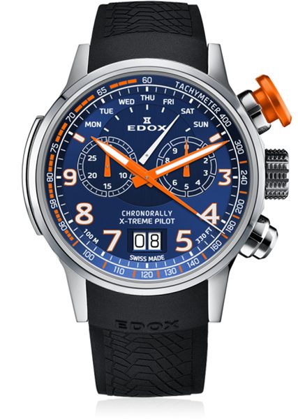 EDOX Chronorally Quartz Chronograph 38001-TINOCA-BUO3