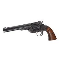 Vzduchový revolver Schofield 6" black na diabolky