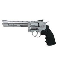 Vzduchový revolver Dan Wesson 6" Silver na diabolky 4,5mm