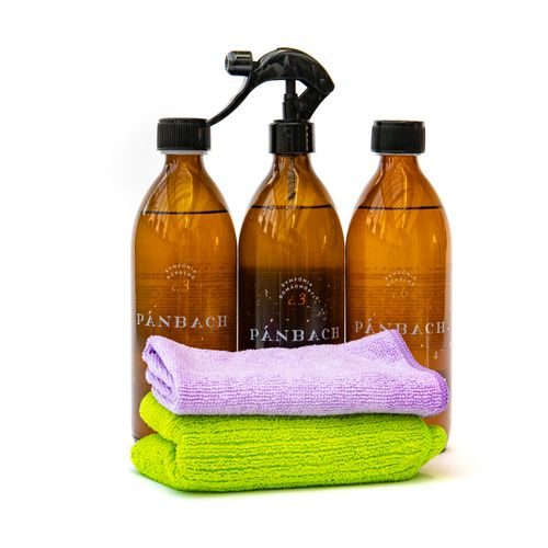 Sada Pánbach 100% přírodní prostředky na úklid koupelny (v plastu) (Mix vůní)