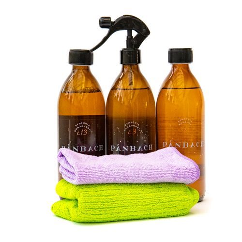 Sada Pánbach 100% přírodní prostředky na úklid koupelny (v plastu) (Tangerinka)