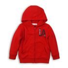 Mikina chlapecká s kapucí celopropínací, Minoti, TB FLEECE ZIP 4, červená