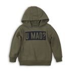 Mikina chlapecká s kapucí, Minoti, KB FLEECE HOODY 9, khaki