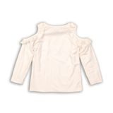 Tričko dívčí s dlouhým rukávem a holými rameny, Minoti, PETAL 9, holka Halenka dívčí, Minoti, SHIMMER 3, šedá