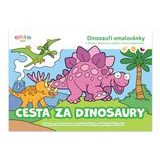 Carte de colorat dinozauri: călătoria către dinozauri, Kresli.to, W033913