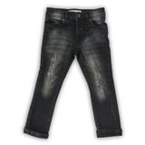 Kalhoty džínové chlapecké, Minoti, WORD 8, černá
