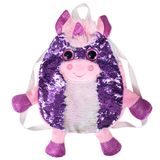 Rucsac unicorn cu paiete mov 38 cm, Wiky, W026165