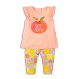 Csecsemő szett lányoknak - póló és nadrág, Minoti, Fruits 4, rózsaszín Csecsemő szett lányoknak - póló és nadrág, Minoti, Fruits 4, rózsaszín