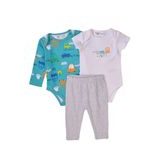 Set pentru bebeluși - body 2 piese și pantaloni de trening, Minoti, Transport 4, albastru Set pentru bebeluși - body 2 piese și pantaloni de trening, Minoti, Transport 4, albastru