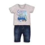 Chlapecký set, džíny a tričko, Minoti, oceanside 7, tmavě modrá Chlapecký set, džíny a tričko, Minoti, oceanside 7, tmavě modrá