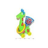 Žirafa házecí na kolečkách s kroužky a košíkem, WIKY, 128012