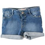 Pantaloni scurți din denim pentru fete cu elastic, Minoti, TG DSHORT 1, albastru