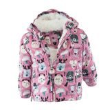 bunda zimní dívčí s kožíškem, Pidilidi, PD1130, růžová