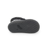 Ghete de iarnă fete cu blană, desculț, 2 velcro, j-b-jerry / z negru / bule Ghete de iarnă fete cu blană, desculț, 2 velcro, j-b-jerry / z negru / bule