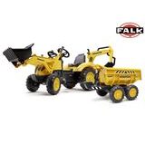 Šlapací traktor 2086W Komatsu s bagrem a Maxi vyklápěcím přívěsem, Falk, W014096