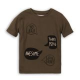 Chlapčenské tričko s krátkym rukávom, Minoti, TB TSHIRT 5, hnedá