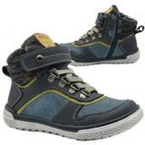 Detské zimné topánky s kožušinou POLARFOX, 2 suché zipsy, BUGGA, B00172-04, modrá