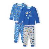 Fiúk 2 csomag pizsama, Minoti, 15pj 9, kék