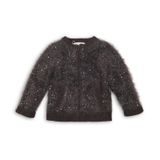 Bunda dívčí chlupatá do pasu, celopropínací, Minoti, ARTISAN 1, šedá Bunda dívčí chlupatá do pasu, celopropínací, Minoti, ARTISAN 1, šedá