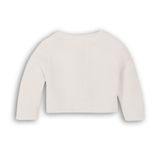 Pulover pentru sugari, pentru fetițe, cu închidere pe mijloc, Minoti, Parade 2, alb hanorac microfleece (model 3), Bugga, PD823, fată
