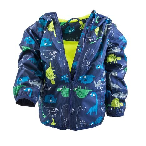 Fiú tavaszi/őszi kabát nyomtatással és kapucnival, Pidilidi, PD1092-04, kék