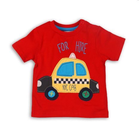 tričko chlapčenské TAXI, Minoti, BUS 5, červená