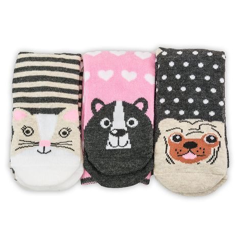 FUNNY dievčenské ponožky - 3pack, Pidilidi, PD0136-01, dievča