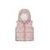 Vesta Puffa din nailon pentru fete cu căptușeală din microfleece, Minoti, 12GILET 15, roz