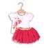 Dievčenská súprava, sukňa TUTU a tričko, Minoti, TROPICAL 3, ružová