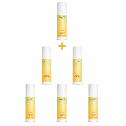 Aloés Opalovací krém na obličej SPF30 5 + 1 zdarma
