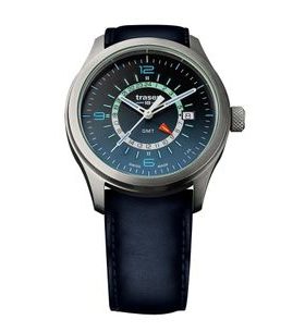 TRASER AURORA GMT BLUE - KŮŽE - CLASSIC - HODINKY