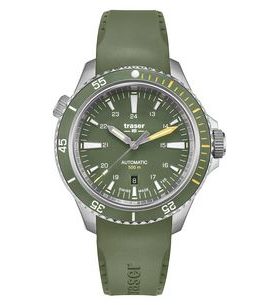 TRASER P67 DIVER AUTOMATIC GREEN ZELENÁ PRYŽ - HERITAGE - HODINKY