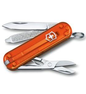 NŮŽ VICTORINOX CLASSIC SD TRANSPARENT COLORS FIRE OPAL - KAPESNÍ NOŽE - PŘÍSLUŠENSTVÍ