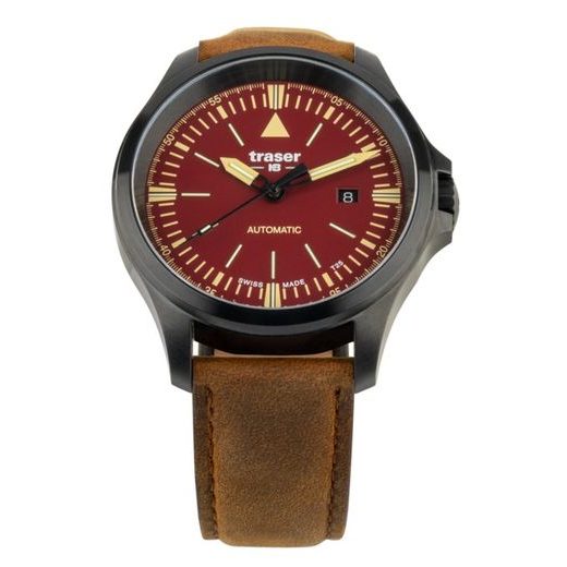 TRASER P67 OFFICER PRO AUTOMATIC RED LEATHER - HERITAGE - HODINKY