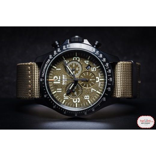 TRASER P67 OFFICER PRO CHRONOGRAPH KHAKI NATO - HERITAGE - HODINKY