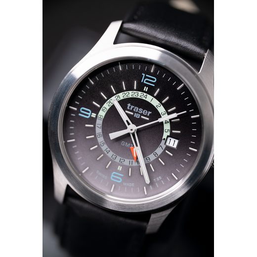 TRASER AURORA GMT SILVER - KŮŽE - CLASSIC - HODINKY