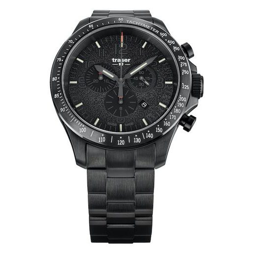 TRASER P67 OFFICER PRO CHRONOGRAPH BLACK OCEL - HERITAGE - HODINKY