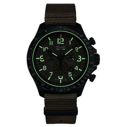 TRASER P67 OFFICER PRO CHRONOGRAPH KHAKI NATO - HERITAGE - HODINKY