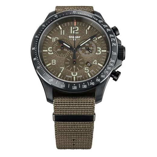 TRASER P67 OFFICER PRO CHRONOGRAPH KHAKI NATO - HERITAGE - HODINKY