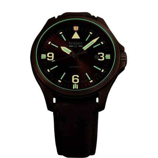 TRASER P67 OFFICER PRO AUTOMATIC BRONZE BROWN KŮŽE - HERITAGE - HODINKY