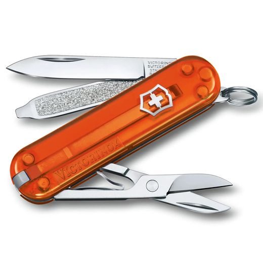 NŮŽ VICTORINOX CLASSIC SD TRANSPARENT COLORS FIRE OPAL - KAPESNÍ NOŽE - PŘÍSLUŠENSTVÍ