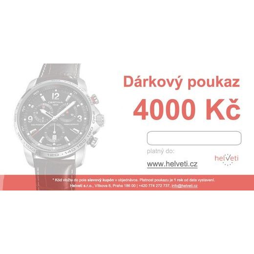 DÁRKOVÝ POUKAZ 4000 KČ - DÁRKOVÉ POUKAZY - PŘÍSLUŠENSTVÍ