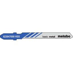 Plátky pro přímočaré pily Metabo 5 ks "basic metal" 51/ 1,2 mm, HSS 623647000
