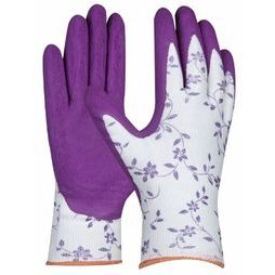 Zahradní rukavice s latexovou vrstvou FLOWER LILA velikost 7 -…